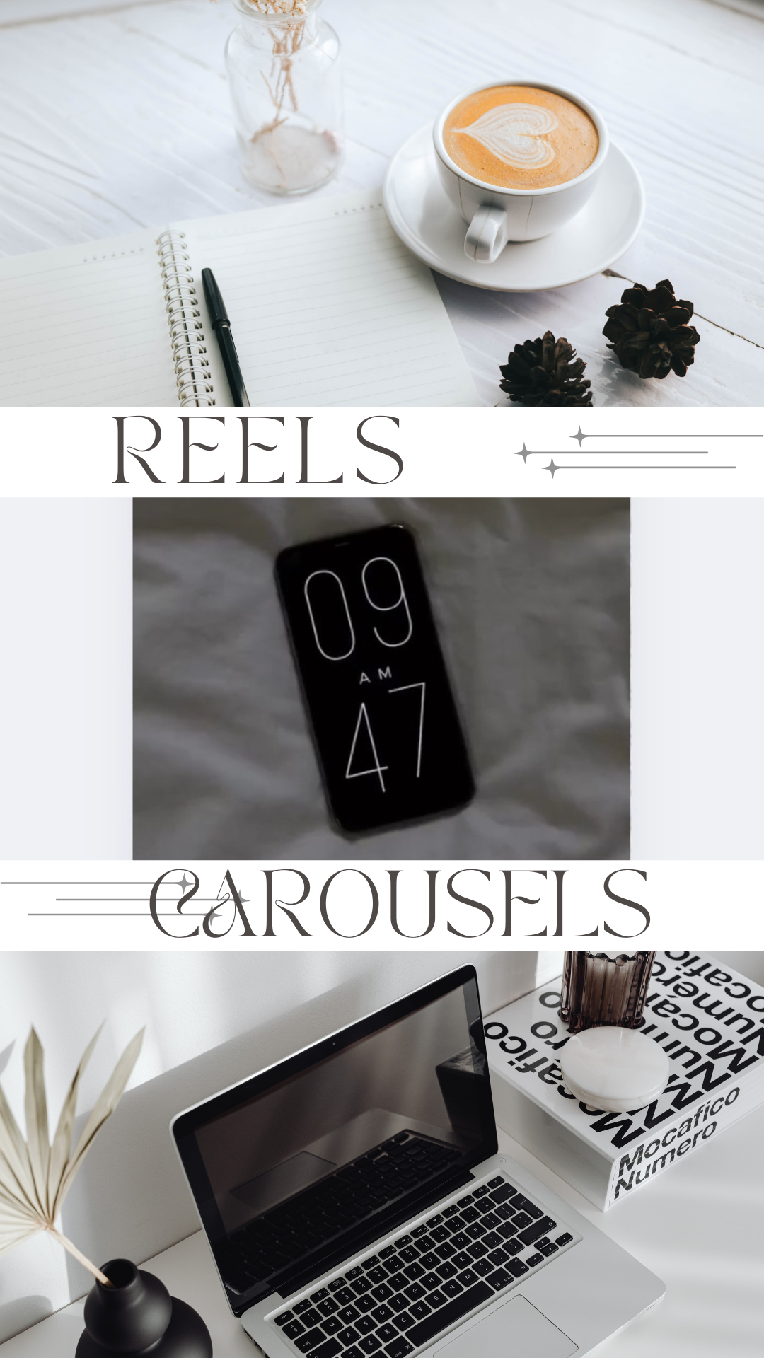 Faceless reels and carousels